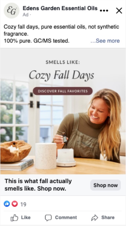 Cozy Fall Days ad